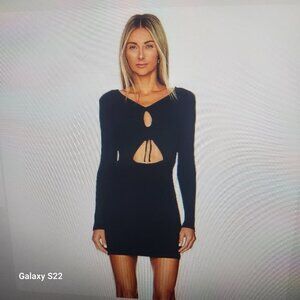 Steve Madden Veronica Cutout Long Sleeve Minidress Green Small NWT